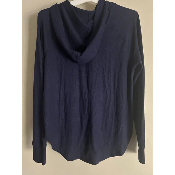 NWT BP Women's Blue Long Sleeve Lounge top Hooded Size M - Picture 2 of 6